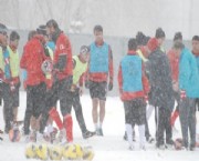 Ayağının karıyla ilk antrenmanda