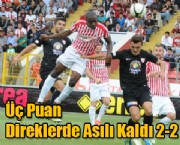 Üç Puan Direklerde Asılı Kaldı  2-2
