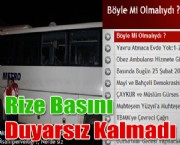 Rize Basını Duyarsız Kalmadı