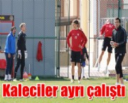 Kaleciler ayrı çalıştı