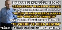 BAŞKAN SUSKUNLUĞUNU BOZDU